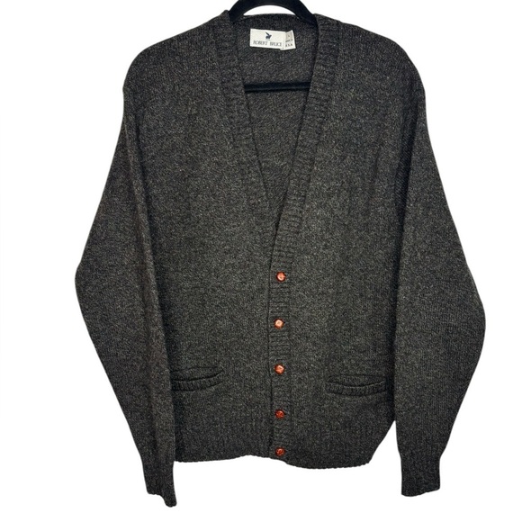 VTG Wool Blend Robert Bruce Grandpa Button Cardigan Size Large USA - Picture 1 of 13